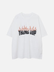 T-Shirt mit Flammen-Buchstaben-Grafik 