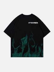 Flame Print Cotton Tee