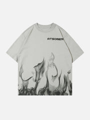Flame Print Cotton Tee