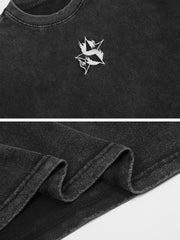 Flame Star Print Washed Tee