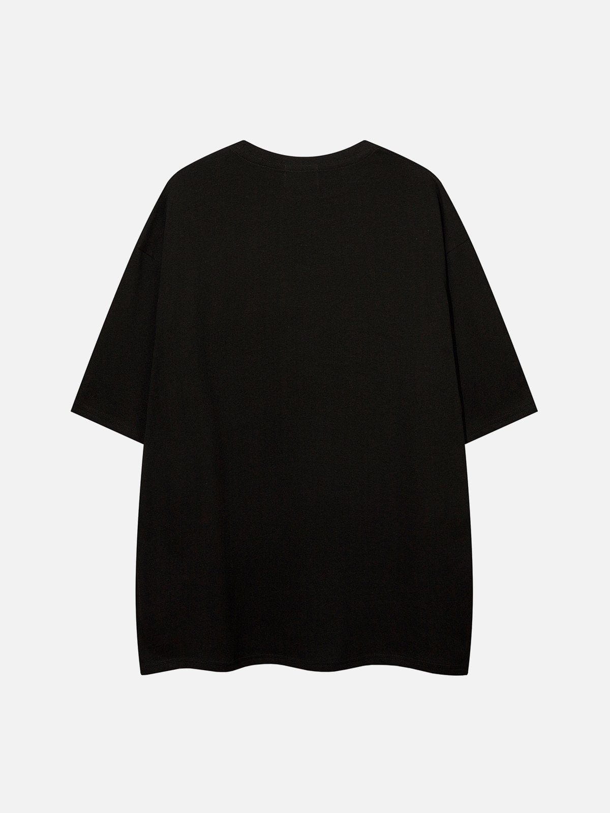 T-Shirt mit flachem, besticktem Klettverschluss und hochwertigen Perlen 