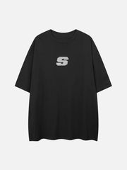T-Shirt mit flachem, besticktem Klettverschluss und hochwertigen Perlen 