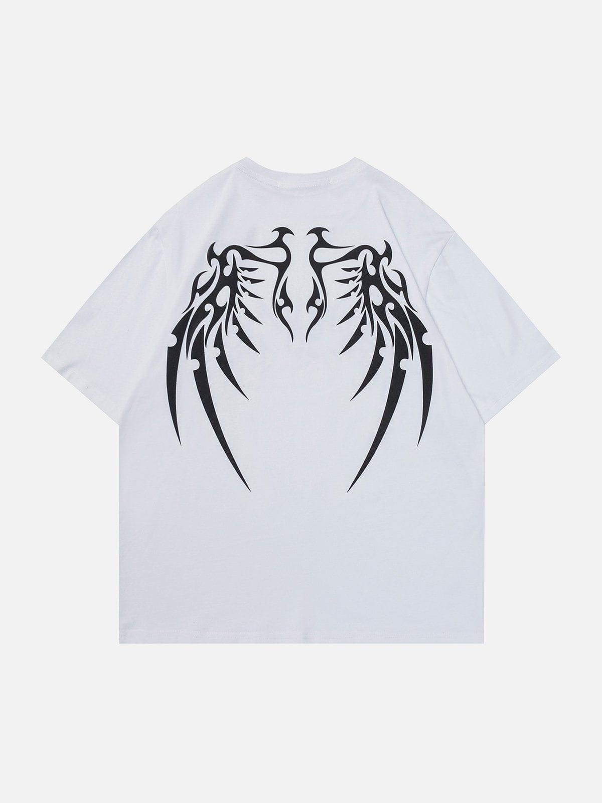 T-Shirt mit Flock Wing Bones Print 