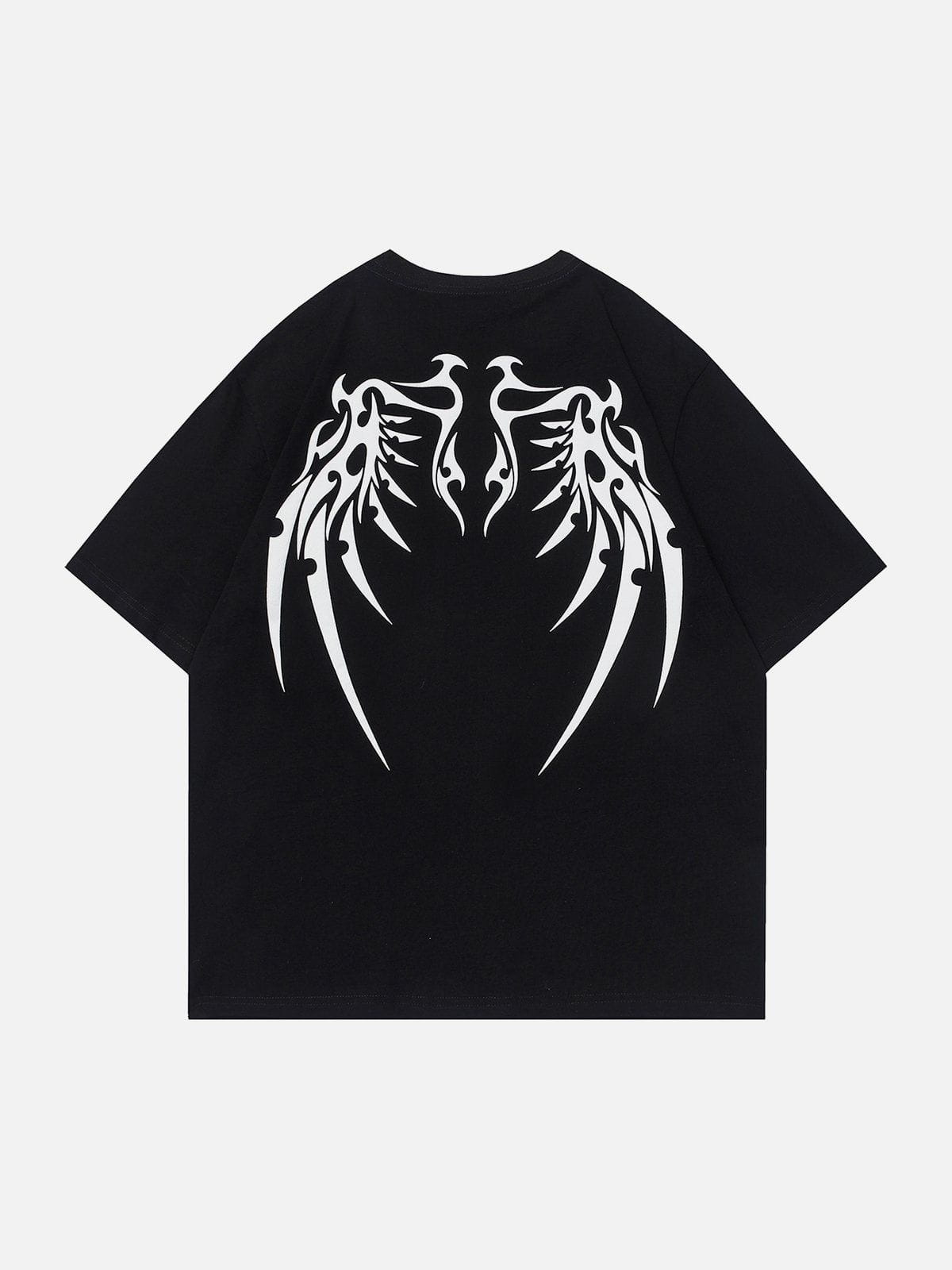 T-Shirt mit Flock Wing Bones Print 