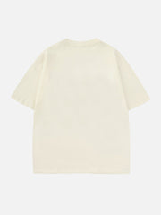 Flocked Color Letter TEE