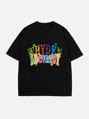 Flocked Color Letter TEE