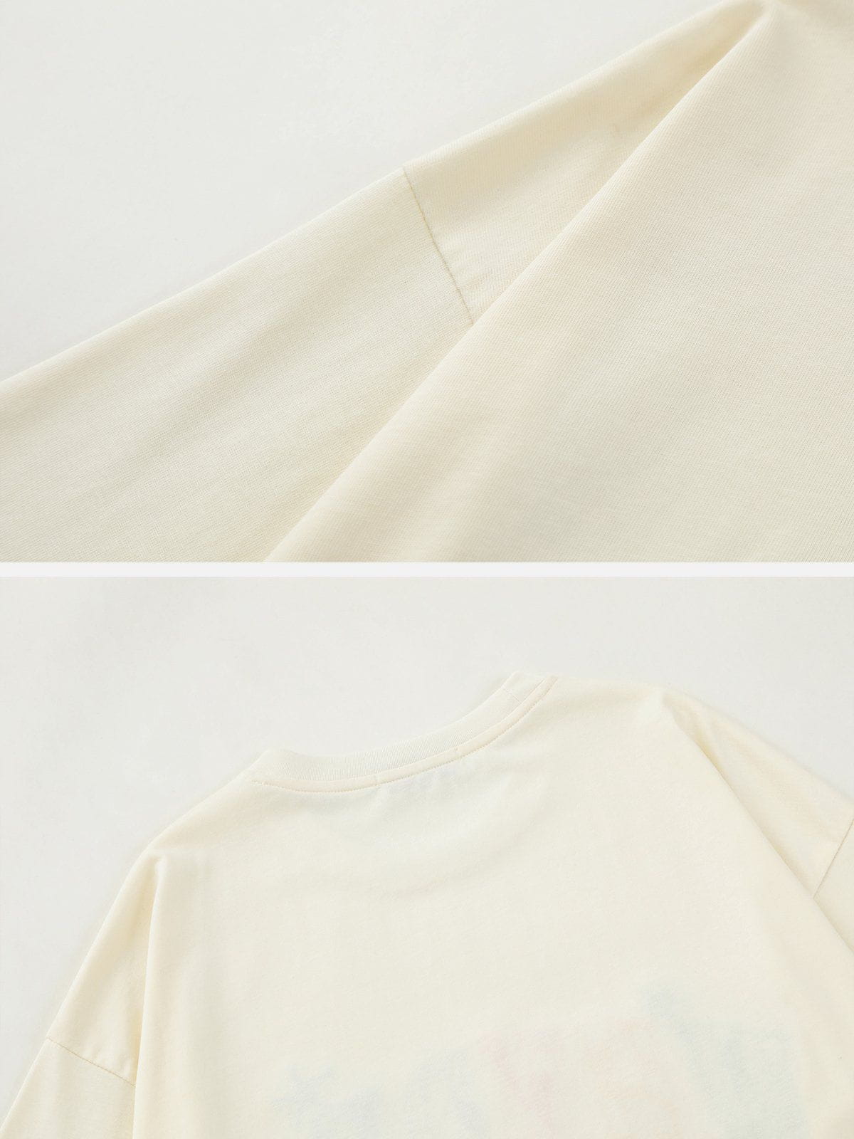 Flocked Color Letter TEE