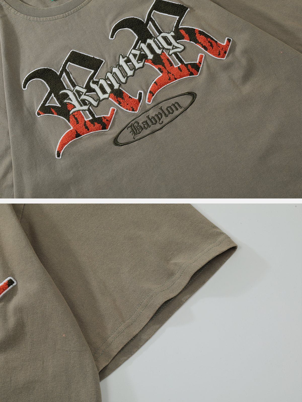 T-shirt à lettres floquées 