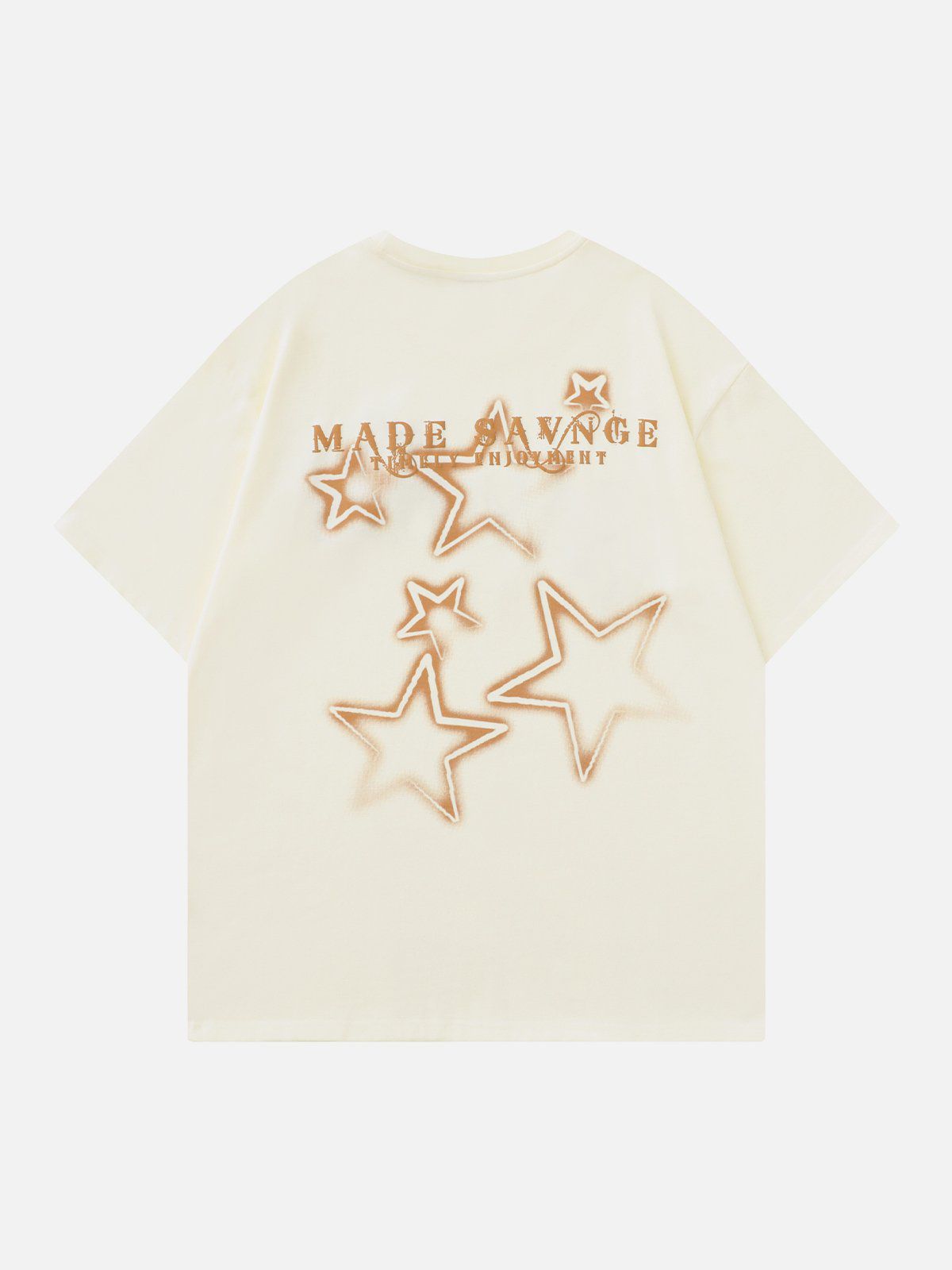 T-Shirt mit beflocktem Stern-Buchstaben 