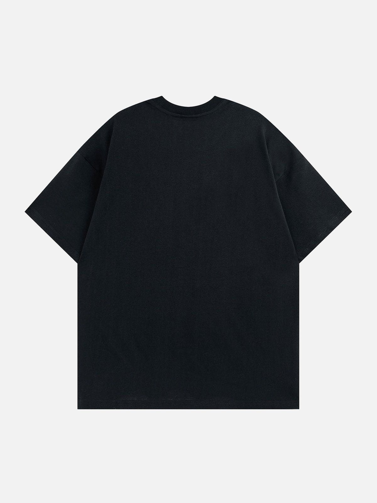 T-Shirt mit beflocktem Stern 