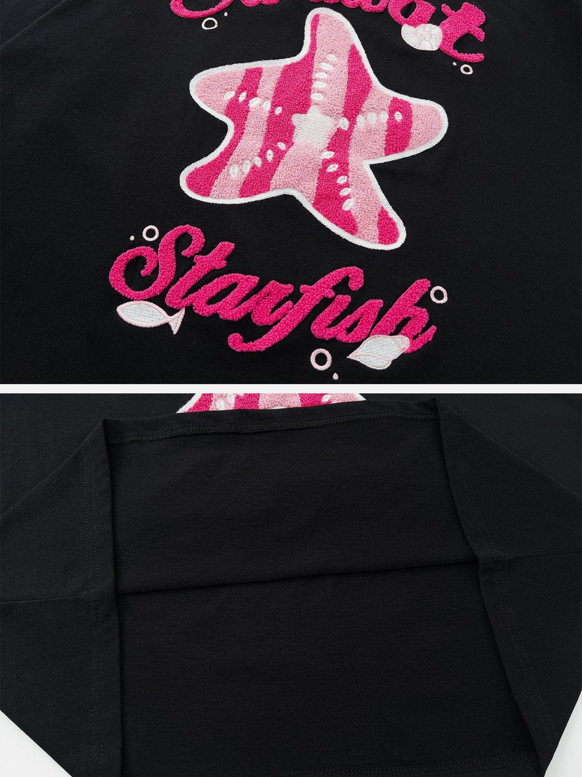 T-Shirt mit beflocktem Stern 