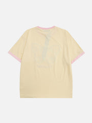 Flocking Butterfly Embroidery Tee