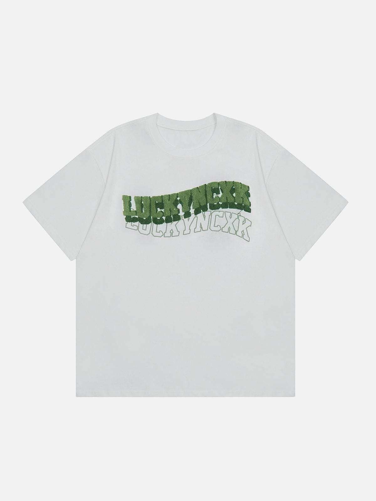 T-Shirt mit Flockdruck 
