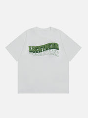 T-Shirt mit Flockdruck 