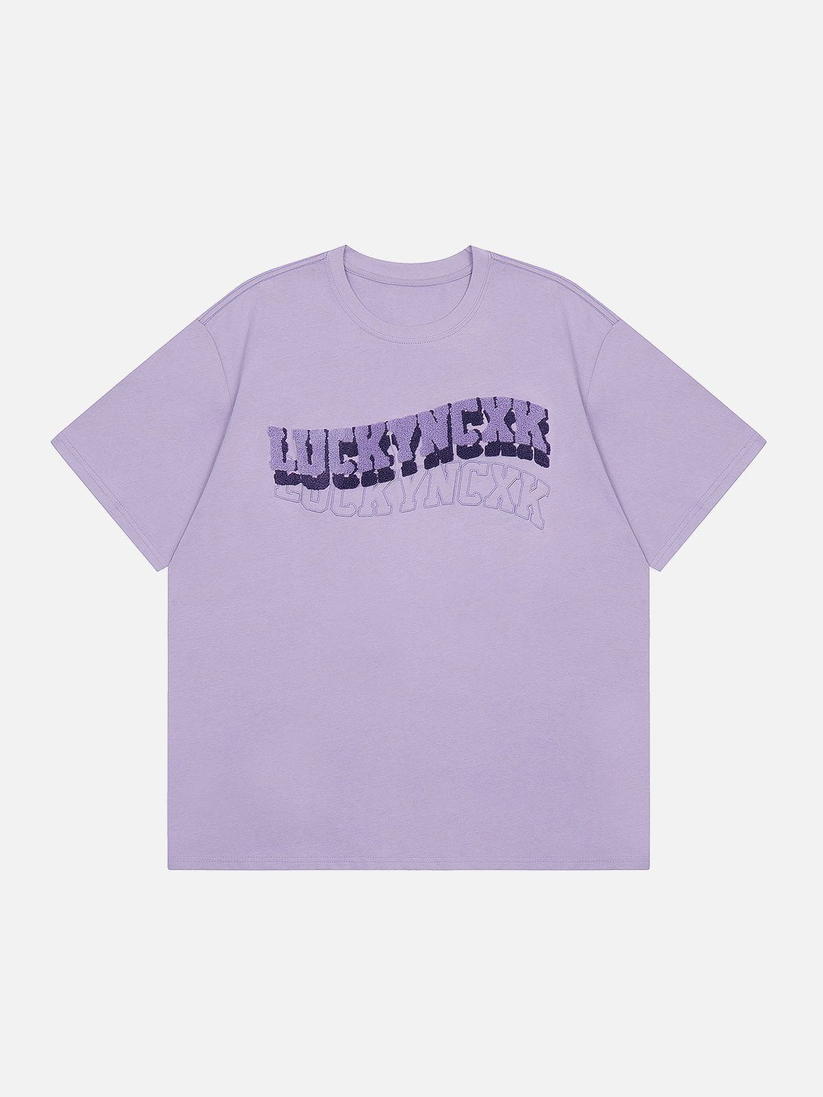 T-Shirt mit Flockdruck 
