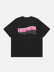 T-Shirt mit Flockdruck 