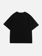 T-Shirt mit beflockter Sternstickerei 