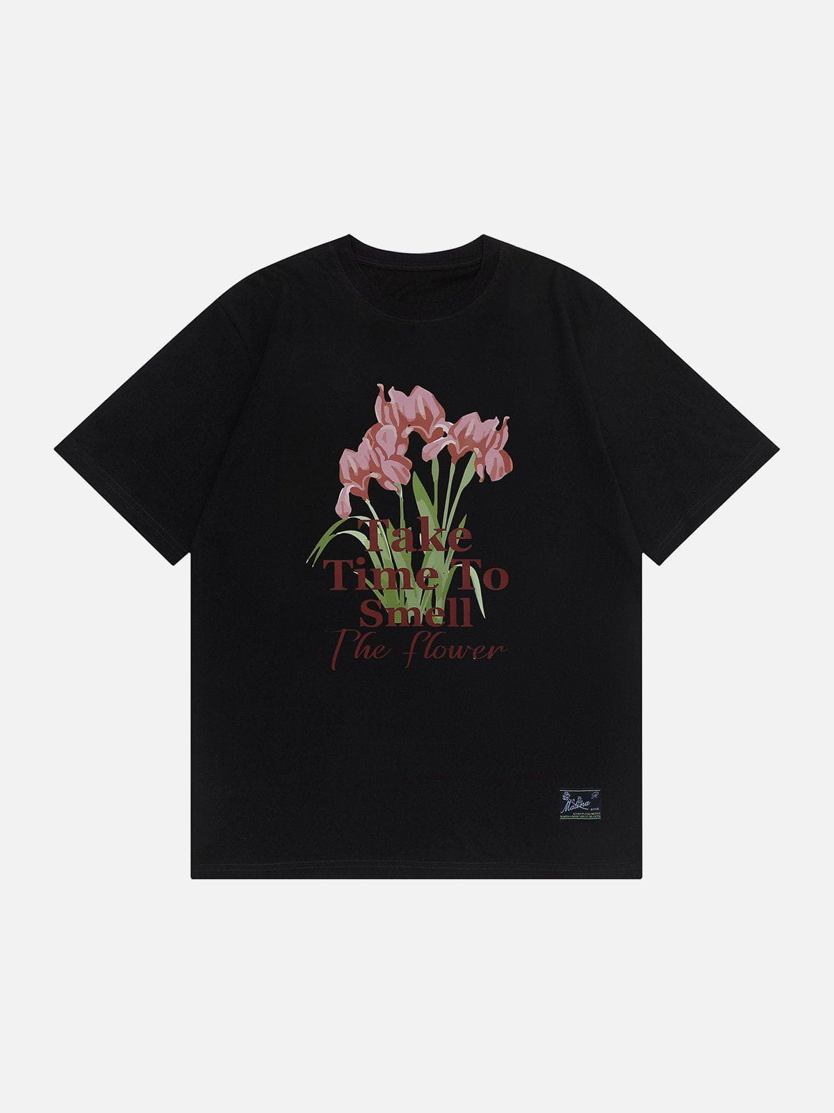 T-Shirt mit floralem Buchstaben-Print 