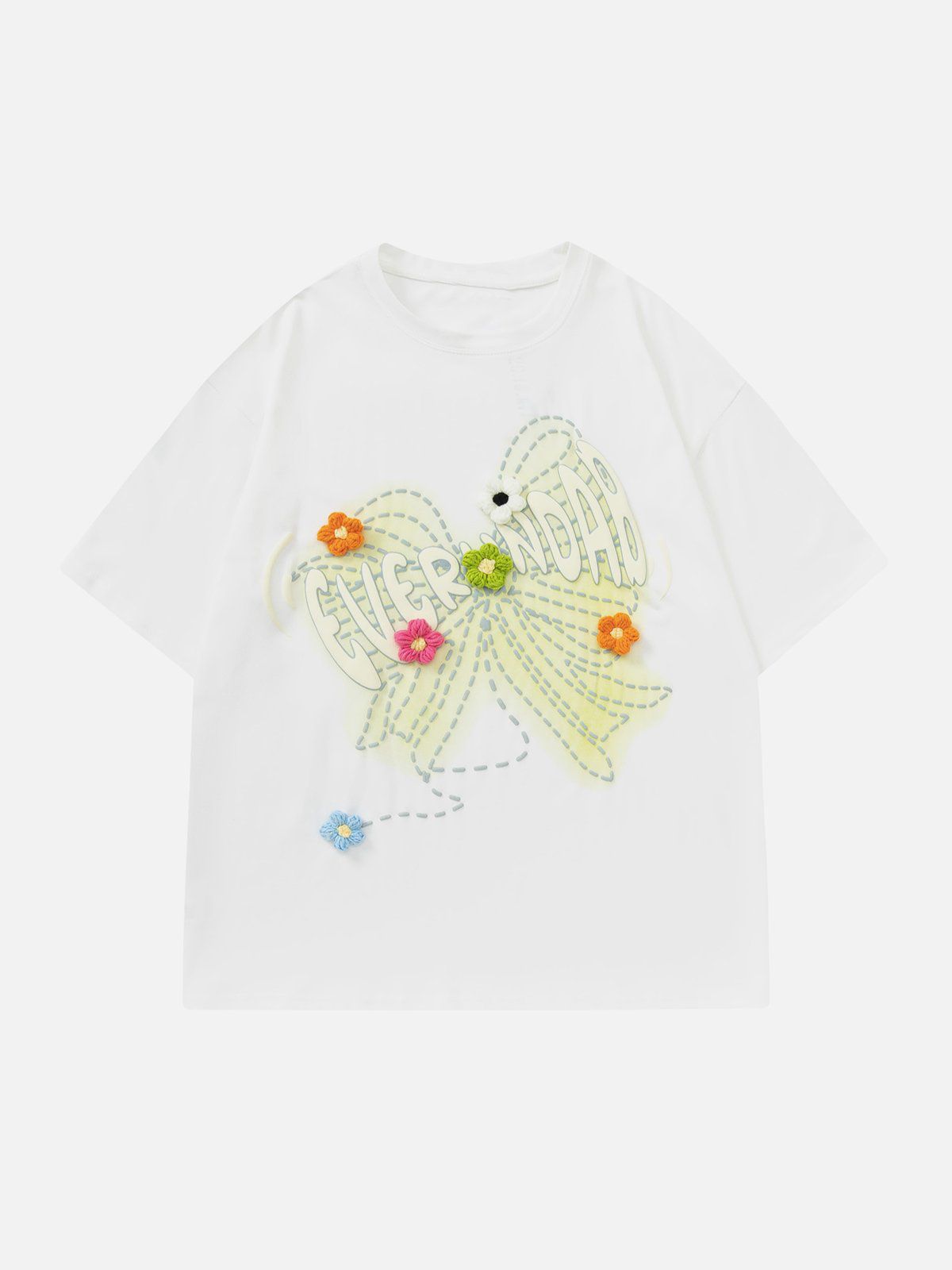 Flower 3D Dimensional Design Tee