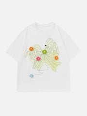 Flower 3D Dimensional Design Tee