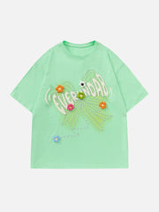 Flower 3D Dimensional Design Tee