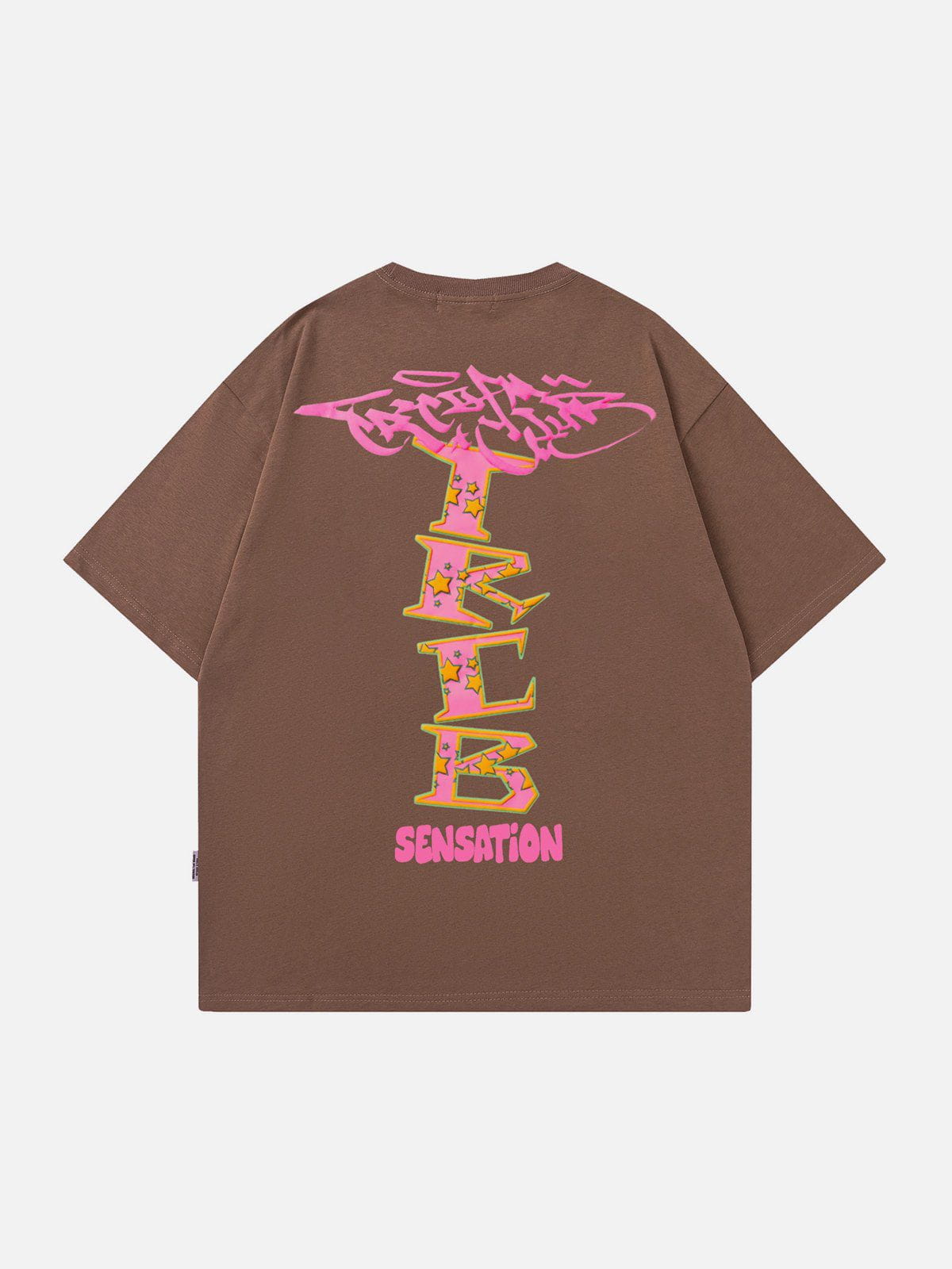 T-Shirt mit Schaumstoff-Buchstaben-Print 