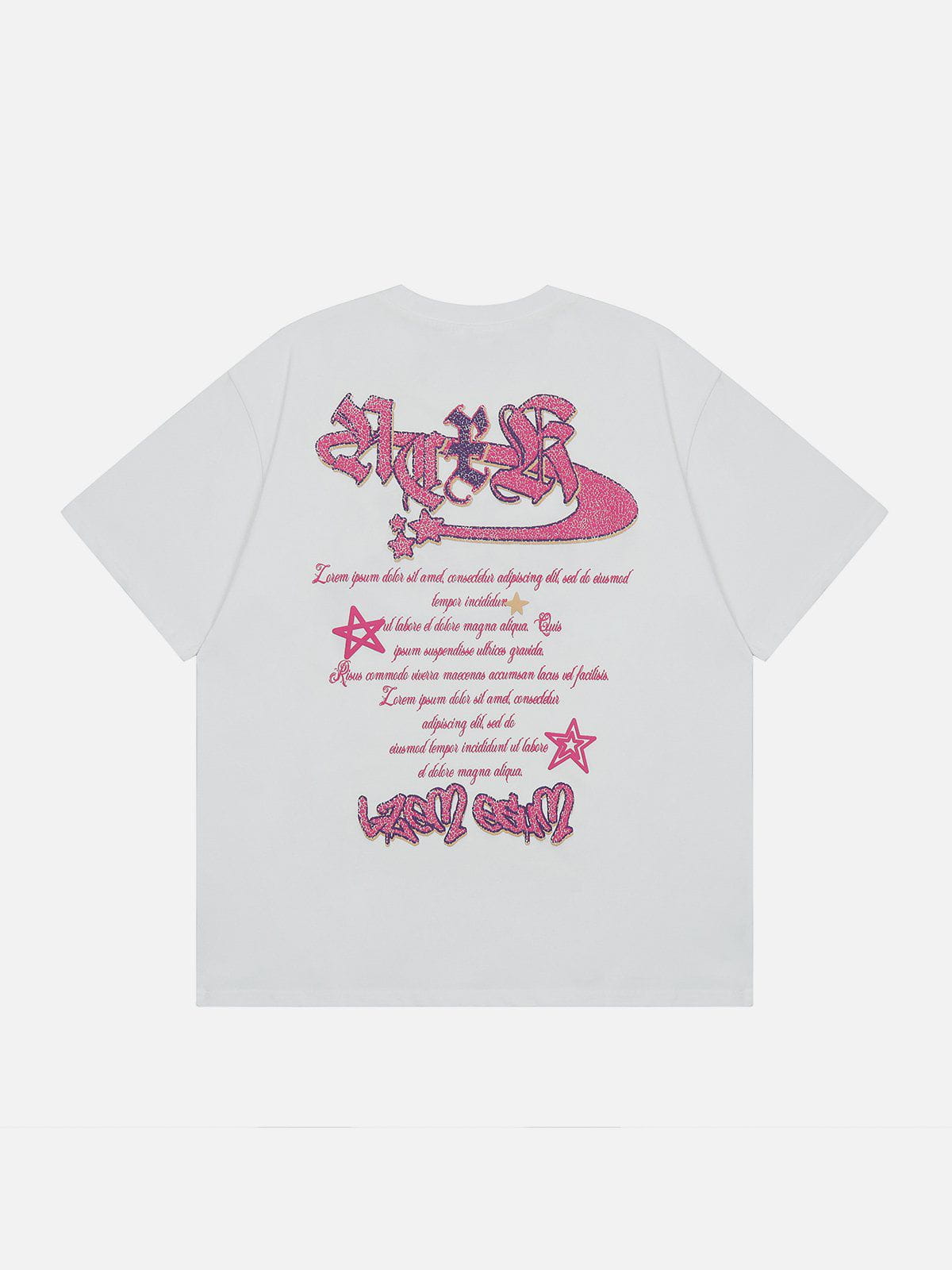 T-Shirt mit Schaumstoff-Buchstaben-Print 