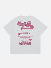 T-Shirt mit Schaumstoff-Buchstaben-Print 