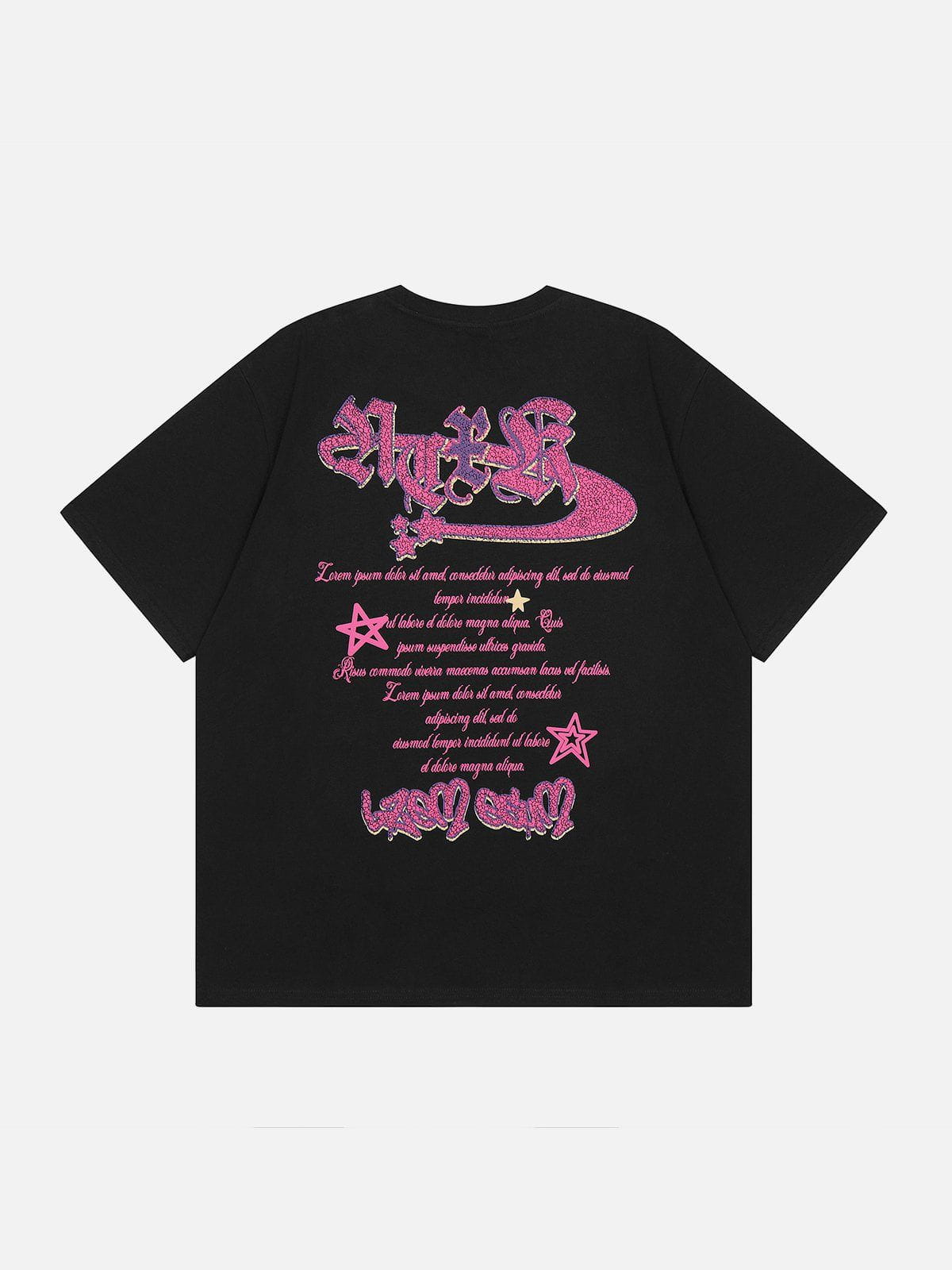 T-Shirt mit Schaumstoff-Buchstaben-Print 