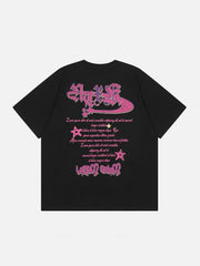 T-Shirt mit Schaumstoff-Buchstaben-Print 