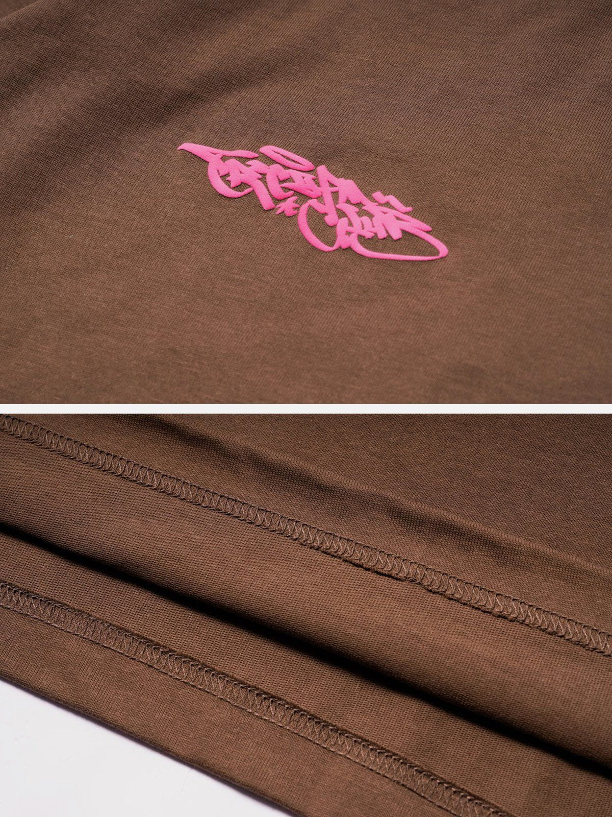 T-Shirt mit Schaumstoff-Buchstaben-Print 