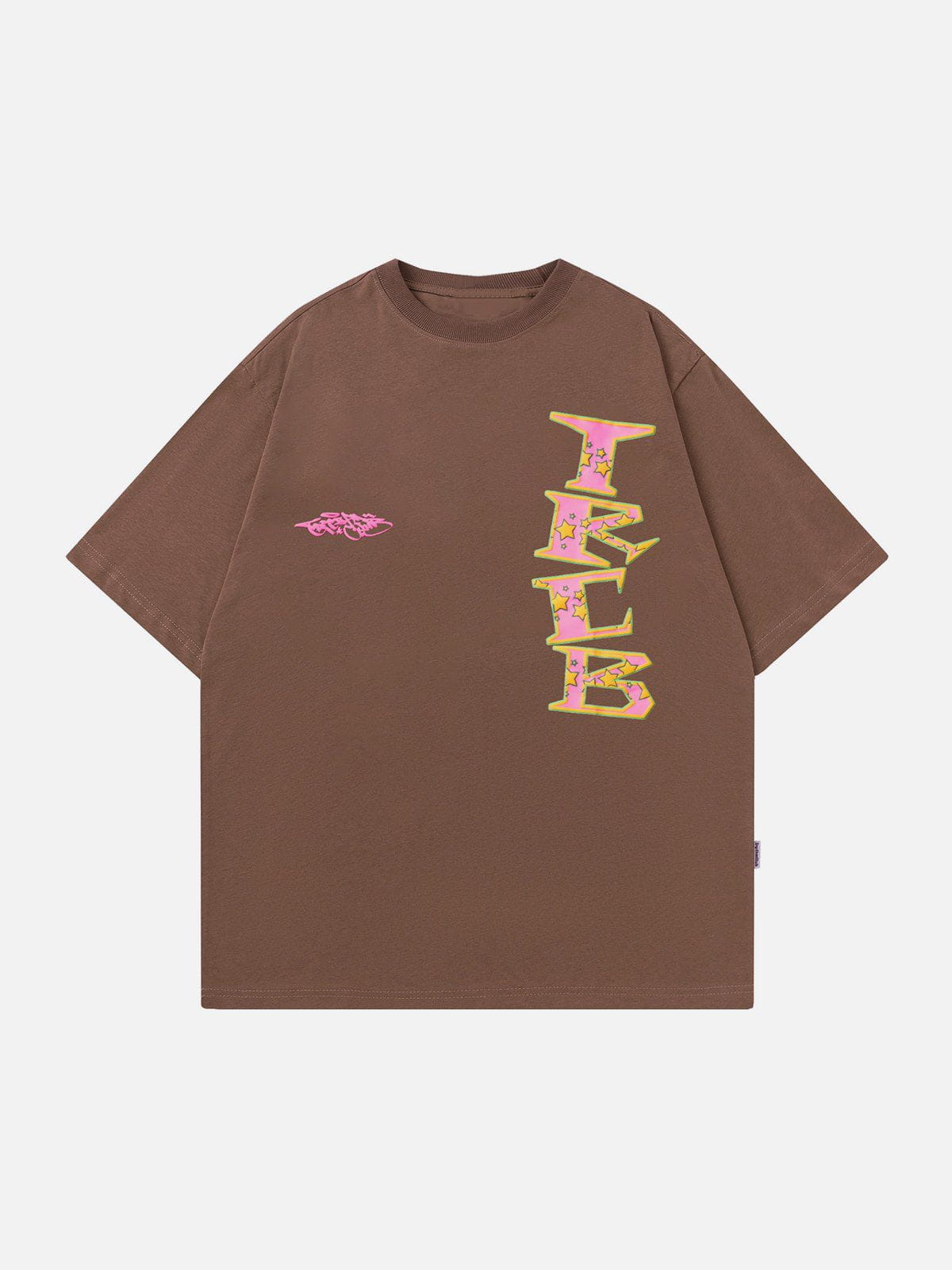 T-Shirt mit Schaumstoff-Buchstaben-Print 