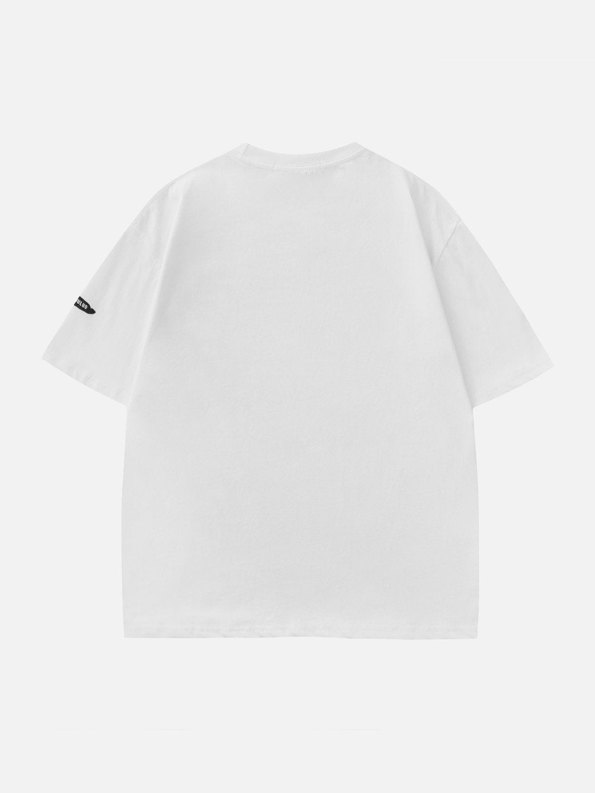 T-Shirt mit Schaumstoff-Portrait-Print 