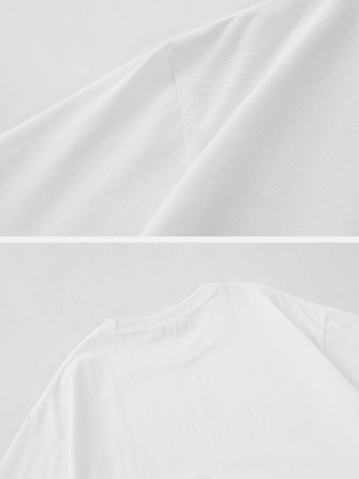 T-Shirt mit Schaumstoff-Portrait-Print 