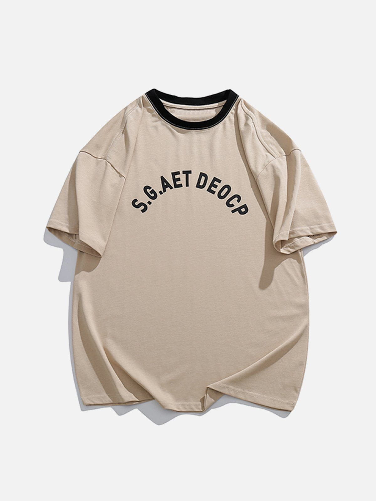 T-Shirt mit Schaumstoff-Aufdruck und Buchstaben 