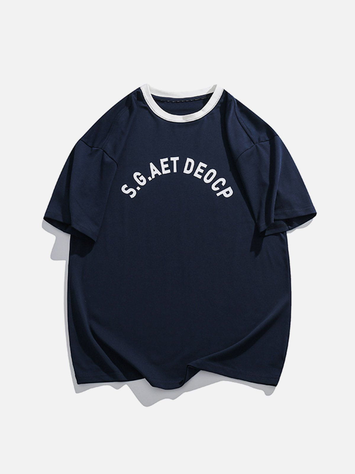 T-Shirt mit Schaumstoff-Aufdruck und Buchstaben 