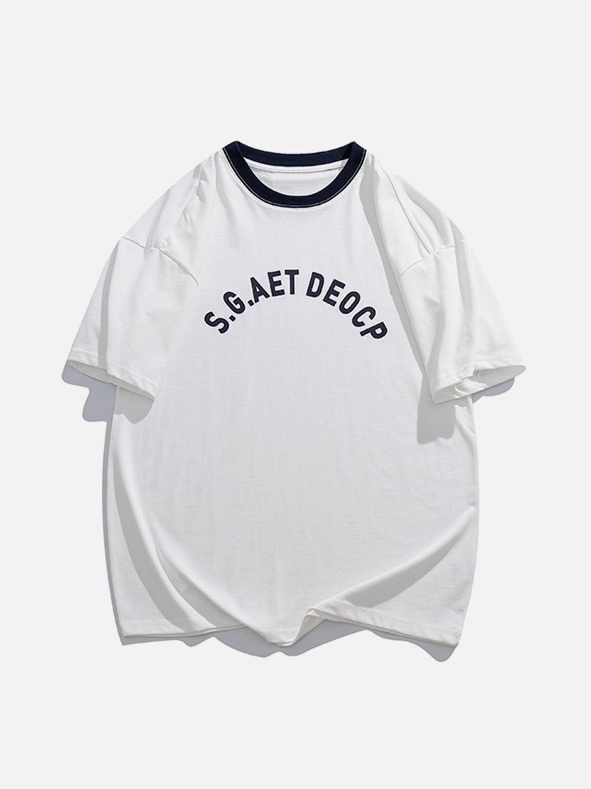 T-Shirt mit Schaumstoff-Aufdruck und Buchstaben 
