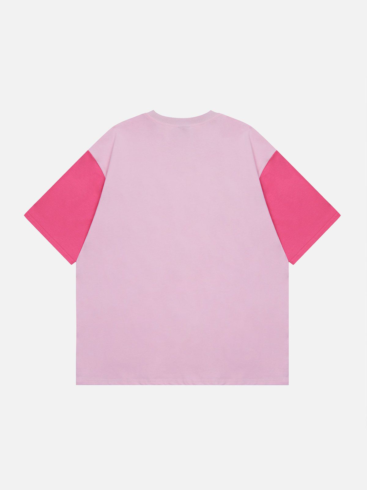 Patchwork-T-Shirt mit Schaumdruck 