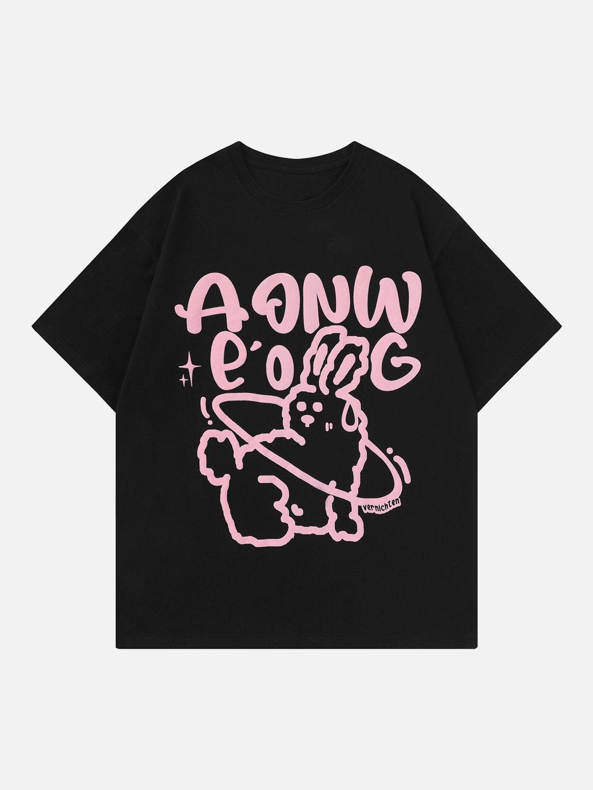Kaninchen-T-Shirt mit Schaumstoffdruck 