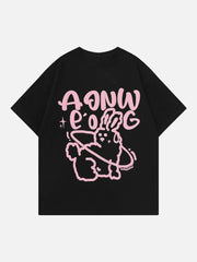 Kaninchen-T-Shirt mit Schaumstoffdruck 