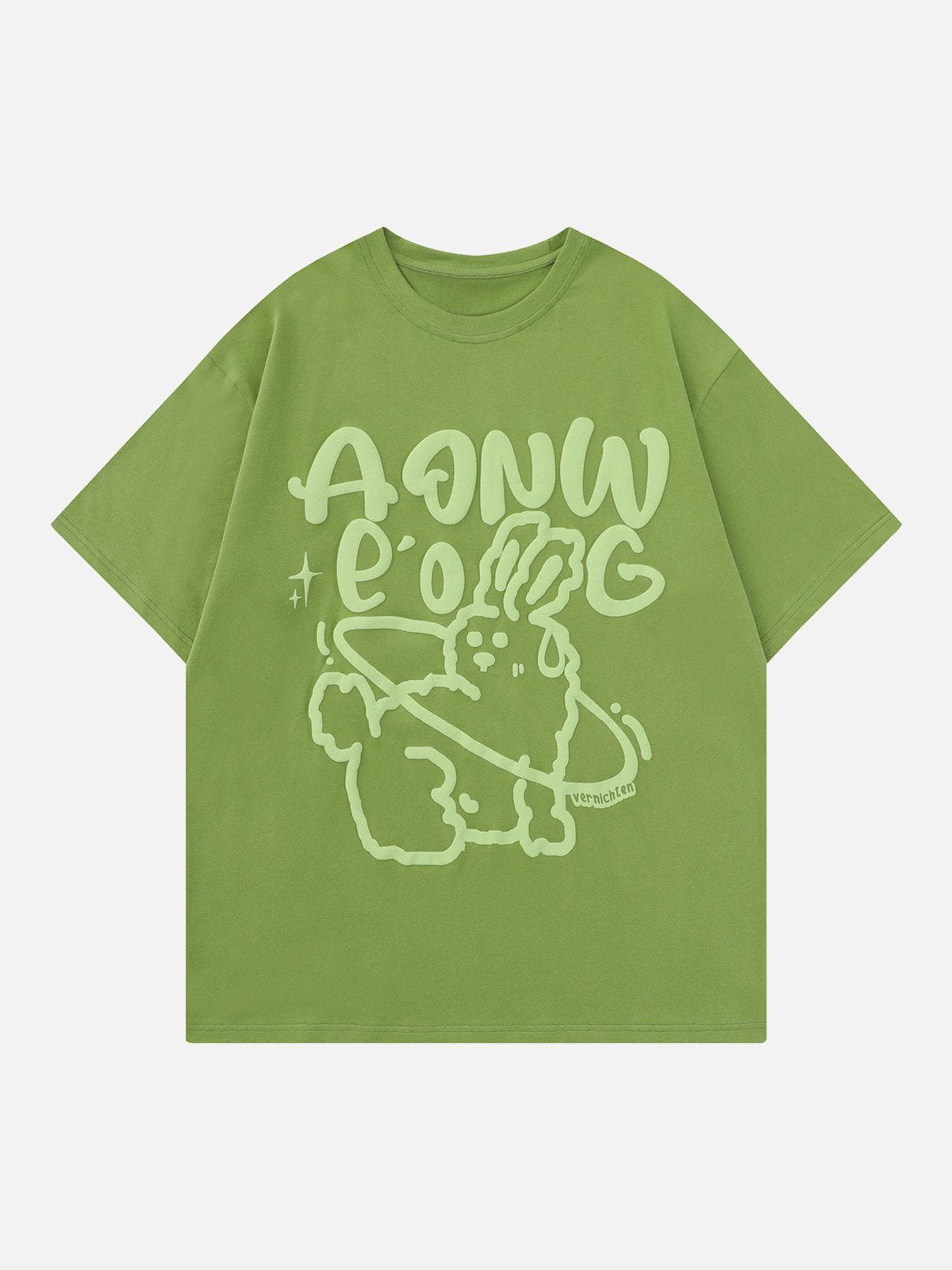 Kaninchen-T-Shirt mit Schaumstoffdruck 