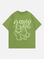Kaninchen-T-Shirt mit Schaumstoffdruck 