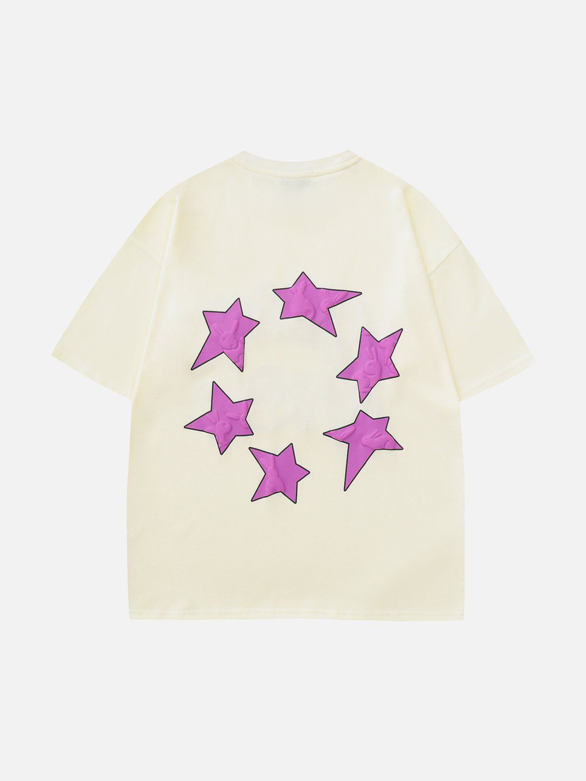 T-Shirt mit Schaumdruck und Sternenmuster 