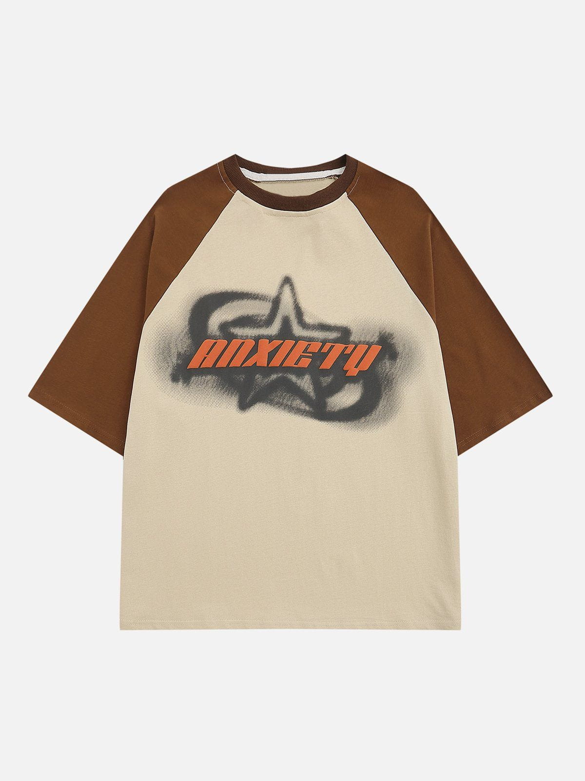 T-Shirt mit Schaumdruck und Sternenschatten 