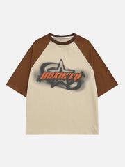 T-Shirt mit Schaumdruck und Sternenschatten 