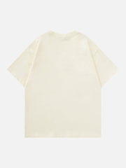 T-Shirt mit Schaumdruck und Sternen 