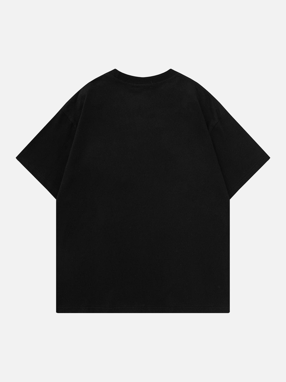 T-Shirt mit Schaumdruck und Sternen 