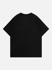 T-Shirt mit Schaumdruck und Sternen 