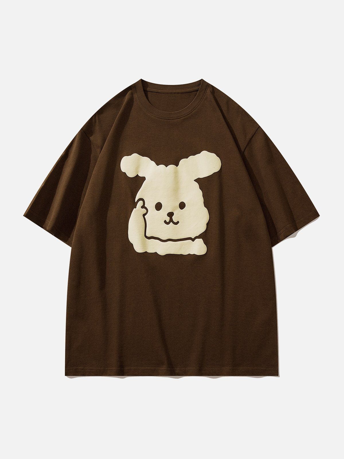 T-Shirt mit Schaumstoff-Kaninchen-Print 