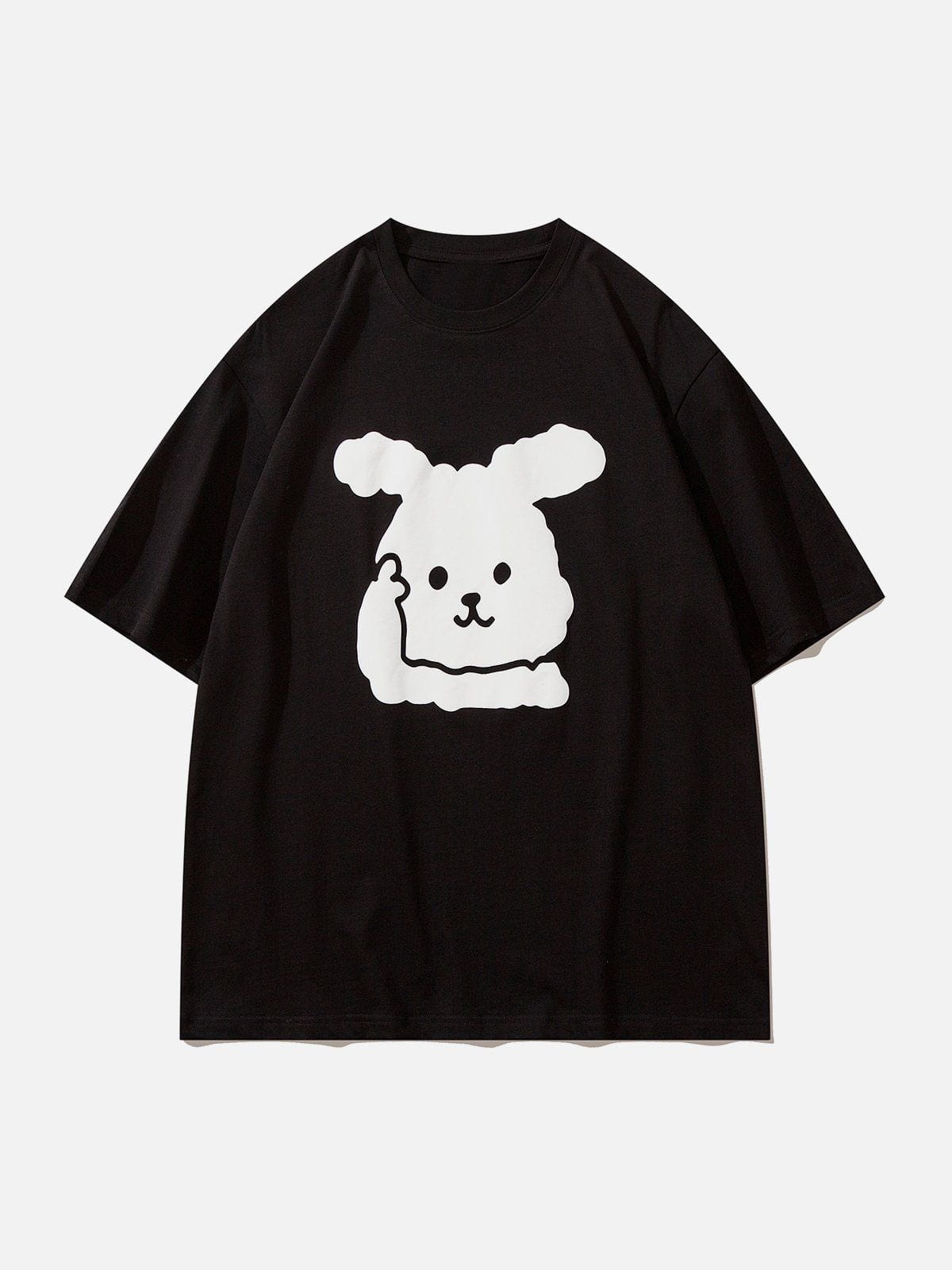 T-Shirt mit Schaumstoff-Kaninchen-Print 
